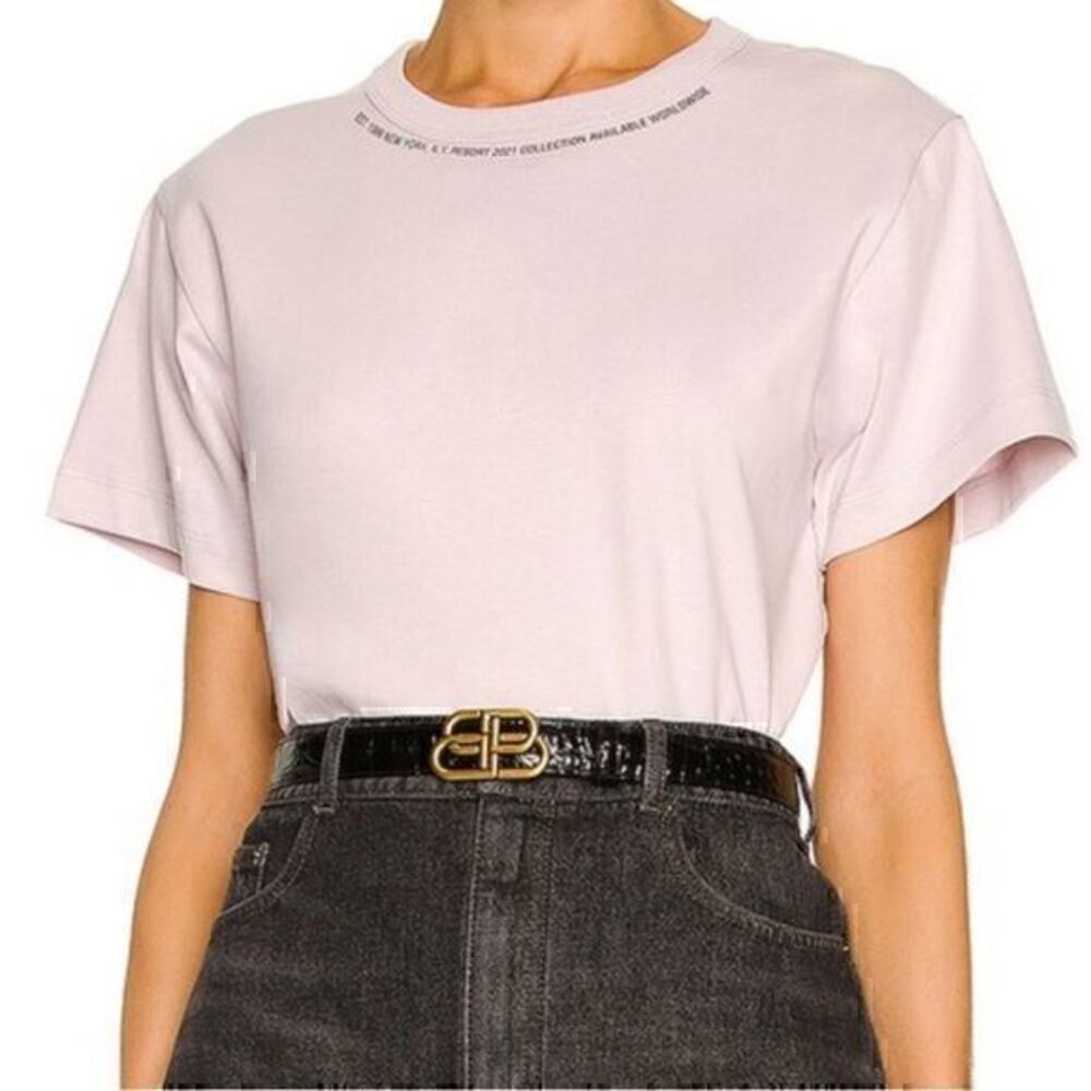 Helmut Lang NWT Pale Petal Heavy Curve Logo T-Shirt Medium